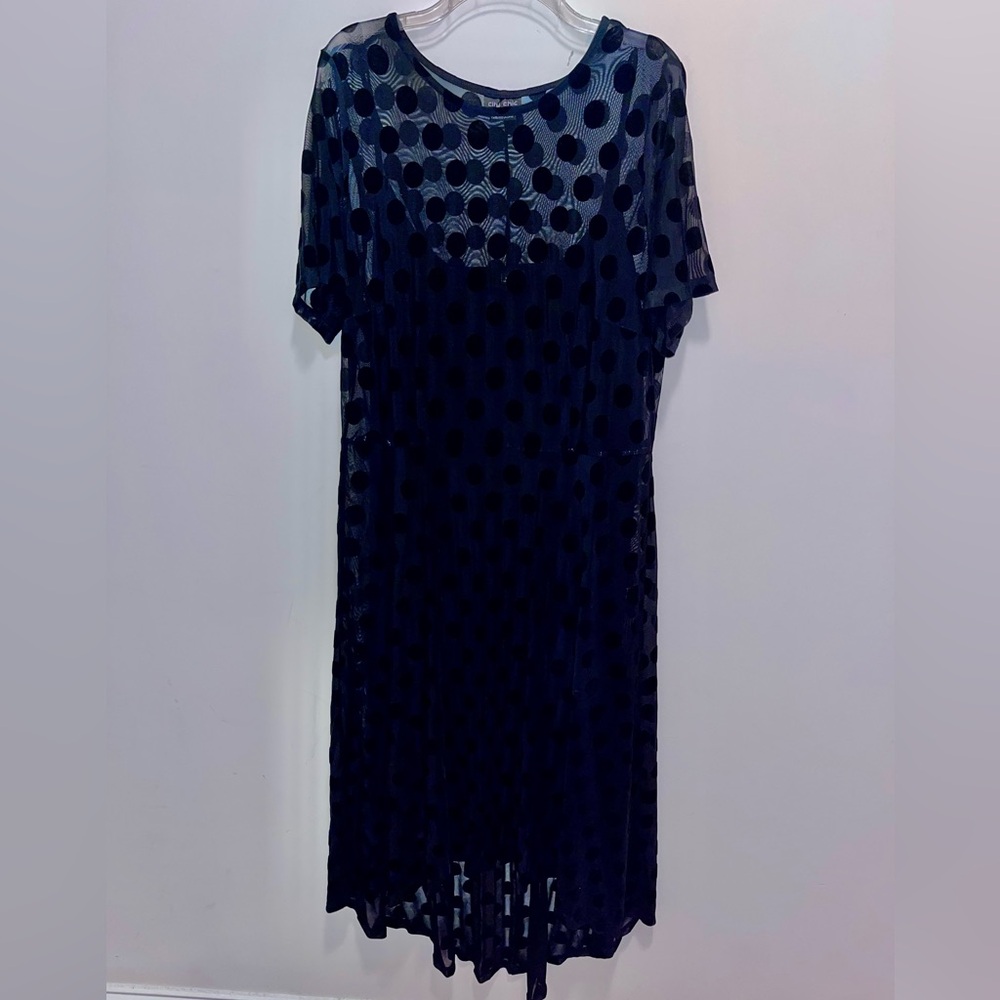 Elegant Black Polka Dot Dress